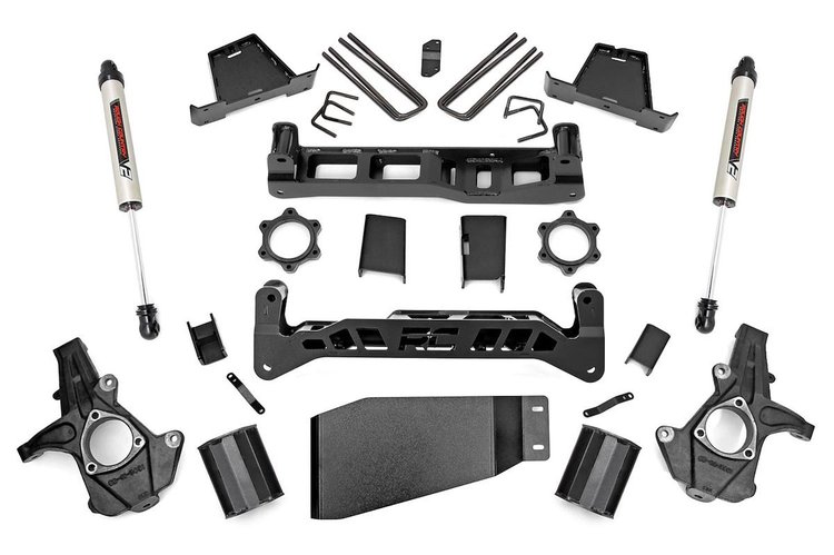 26470 7.5in GM Suspension Lift Kit, Strut Spacer w/ V2 Shocks (07-13 1500 PU)