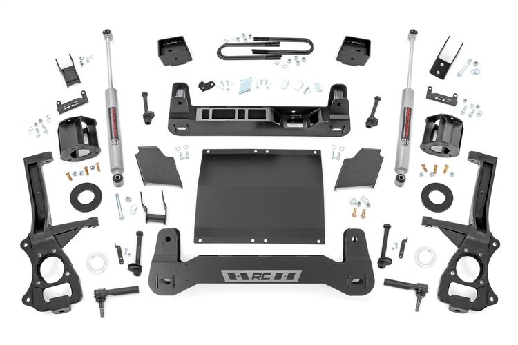 26631D Suspension Lift Kit w/N3 Shocks; 6 in. Lift; Mono-Leaf Rear; Strut Spacers; N3 Rear Shocks; Diesel Models;