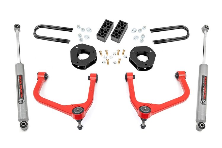 28230RED 3.5 in. Lift Kit, Rear Mono Leaf, Chevy Silverado 1500 2WD/4WD