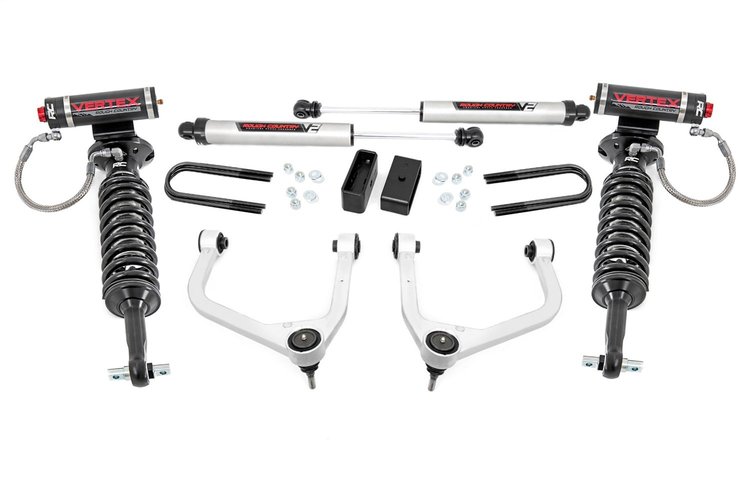 28257 3.5 in. Lift Kit, Vertex/V2, Rear Mono Leaf, Fits Select Chevy Silverado 1500