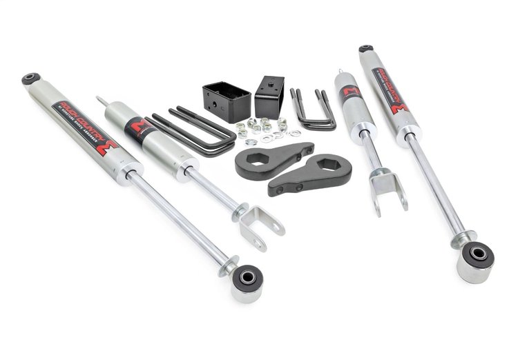 28340 Suspension Lift Kit w/Shocks; 1.5-2 in. Lift; Incl. M1 Series Shock Absorbers; Forged Torsion Bar Adjuster Keys; Shock Spa