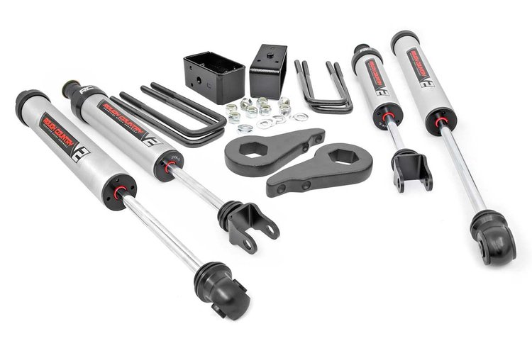 28370 1.5 - 2.5in GM Leveling Lift Kit w/ V2 Shocks (99-06 1500 PU 4WD)