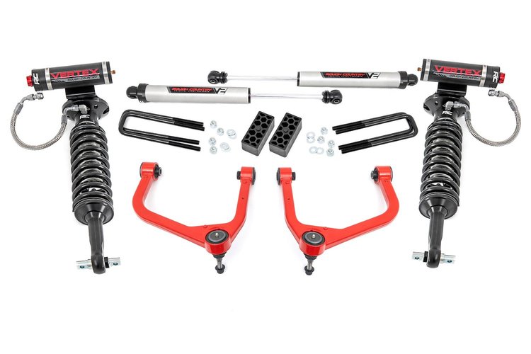 29557RED 3.5 in. Lift Kit, Vertex/V2, Chevy Silverado 1500 2WD/4WD