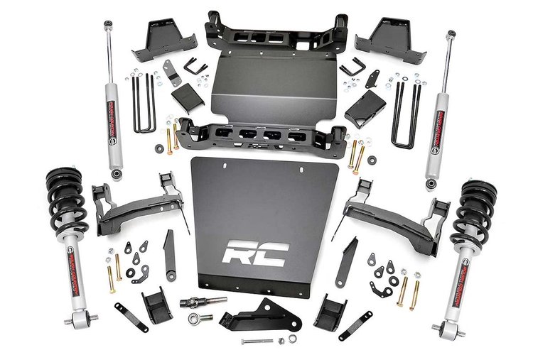 29833 7in GM Suspension Lift Kit, Lifted Struts (14-18 1500 PU 4WD, Aluminum)