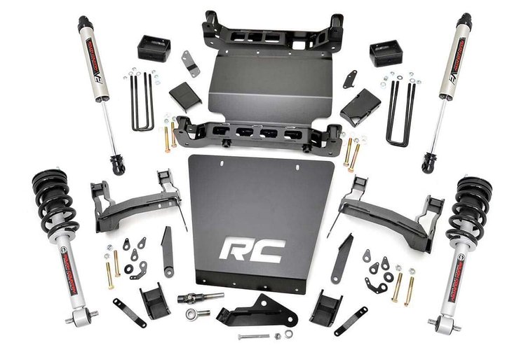 29871 7in GM Suspension Lift, Bracket Kit w/Struts and V2 Shocks (14-18 1500 PU 4WD)