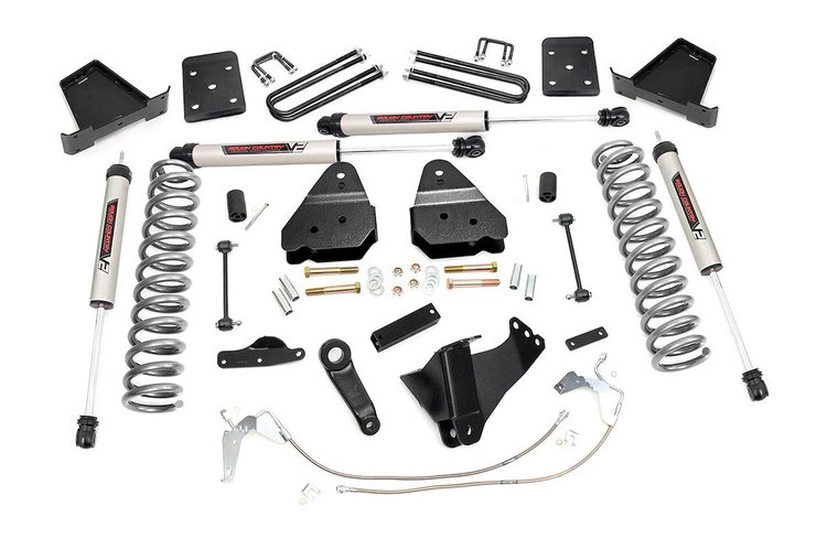 47870 4.5in Ford Suspension Lift Kit W/ V2 Shocks (08-10 F-250/350 4WD)