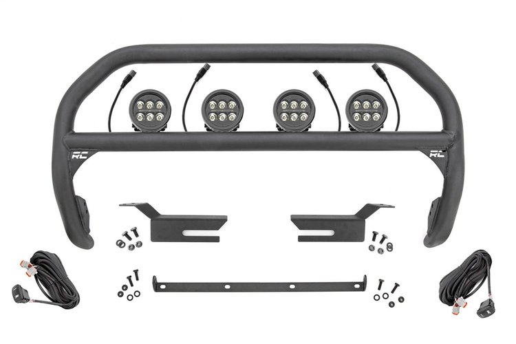 51039 Nudge Bar; 3.5 in. Roud Led; 4 Pcs;