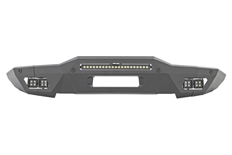 51075 Front Bumper, Modular, Full Wings, Amber DRL, Fits Select Ford Bronco