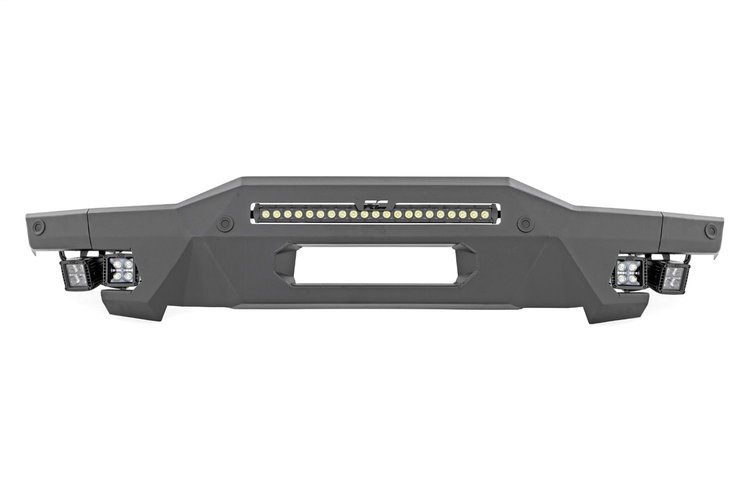 51079 Front Bumper, Modular, Stubby Wings, Amber DRL, Fits Select Ford Bronco
