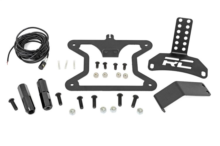 51082 License Plate Adapter; Relocation Bracket; Black;