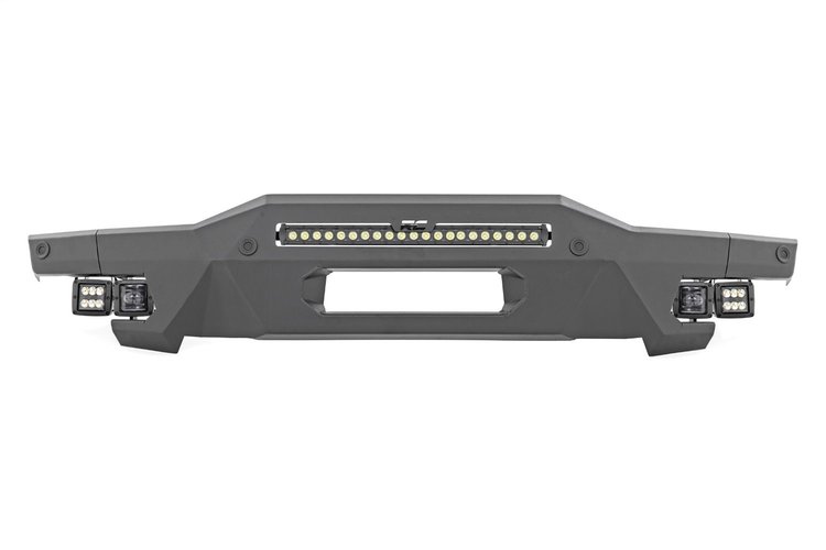 51084 Front Bumper, Modular, Stubby Wings, Flood, Fog, Fits Select Ford Bronco