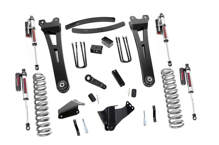 53750 6in Ford Suspension Lift Kit, Radius Arms w/ Vertex Shocks (05-07 F-250/350 4WD)