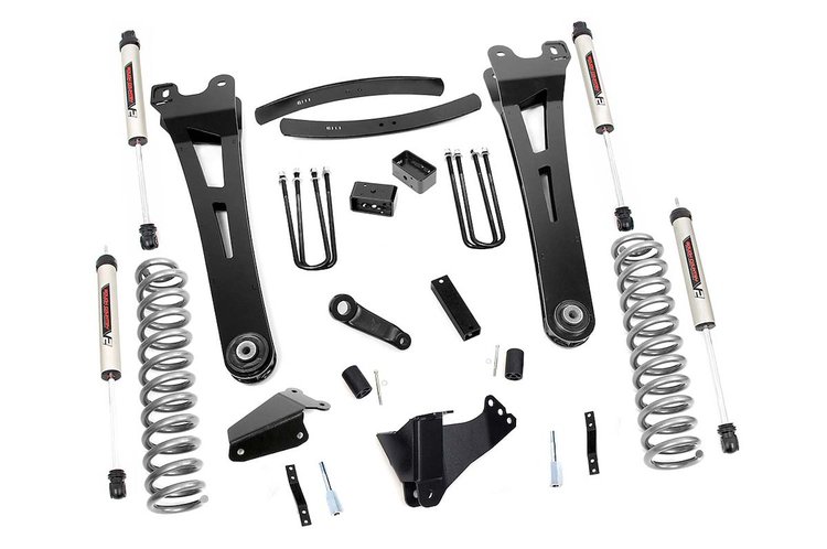 53770 6in Ford Suspension Lift Kit, Radius Arms w/ V2 Shocks (05-07 F-250/350 4WD)