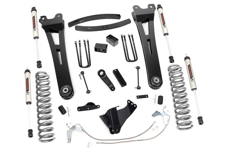 53870 6in Ford Suspension Lift Kit, Radius Arms w/ V2 Shocks (08-10 F-250/350 4WD)
