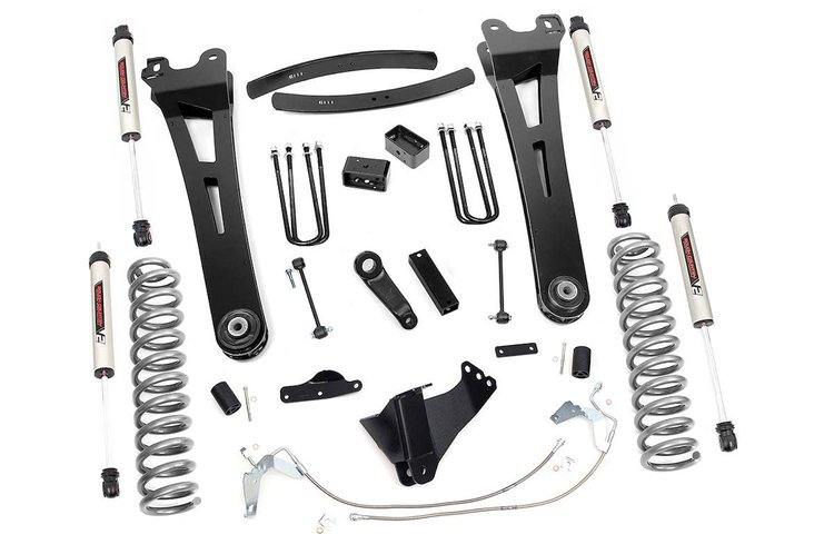 53970 6in Ford Suspension Lift Kit, Radius Arms w/ V2 Shocks (08-10 F-250/350 4WD)
