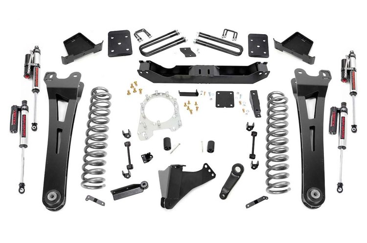 55450 6in Ford Susp Lft Kt w/Rad Arm, Vrtx (17-19 F-250/350 4WD Dsl, 4in Axle w/Ovrld)