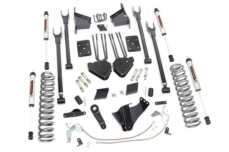 56570 6in Ford 4-Link Suspension Lift Kit w/V2 Shocks (11-14 F-250 4WD)