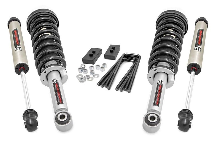 56871 2in Ford Leveling Lift Kit, Lifted Struts and V2 Shocks (09-13 F-150)