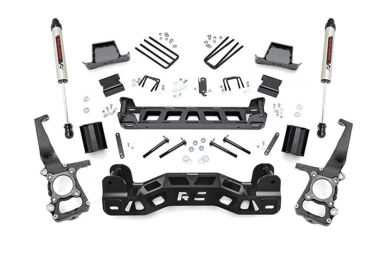 57371 6in Ford Suspension Lift Kit w/ V2 Shocks (09-10 F-150)