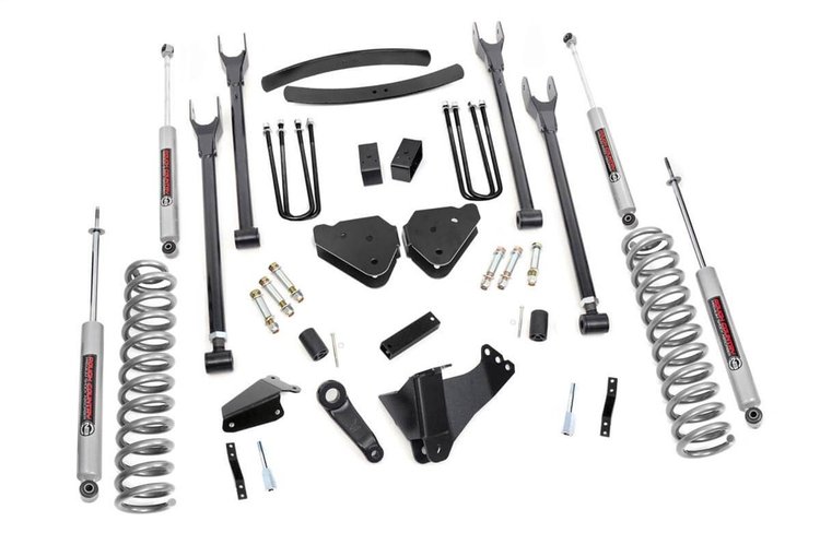579.20 6 in. Lift Kit, Diesel, 4 Link, No OVLDS, Ford Super Duty (05-07)
