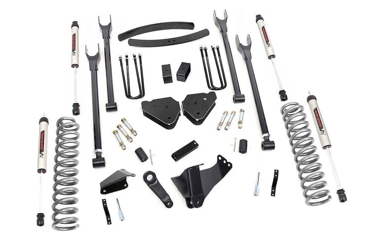 58170 6in Ford 4-Link Suspension Lift Kit w/ V2 Shocks (05-07 F-250/350)