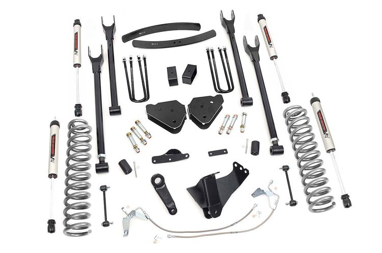 58470 6in Ford Suspension Lift Kit, 4-Link w/ V2 Shocks (08-10 F-250/350 4WD)
