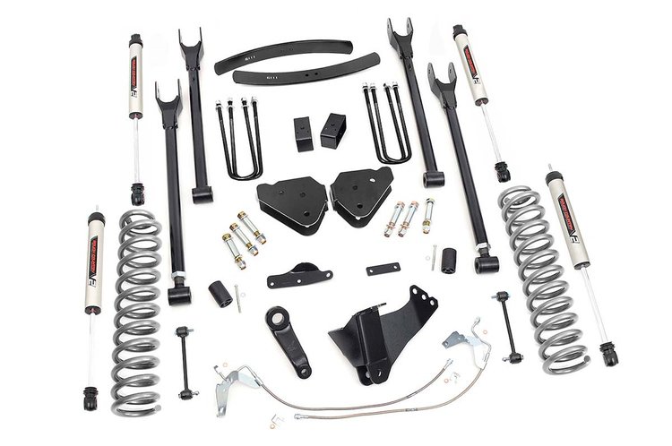 58870 6in Ford Suspension Lift Kit, 4-Link w/ V2 Shocks (08-10 F-250/350 4WD)