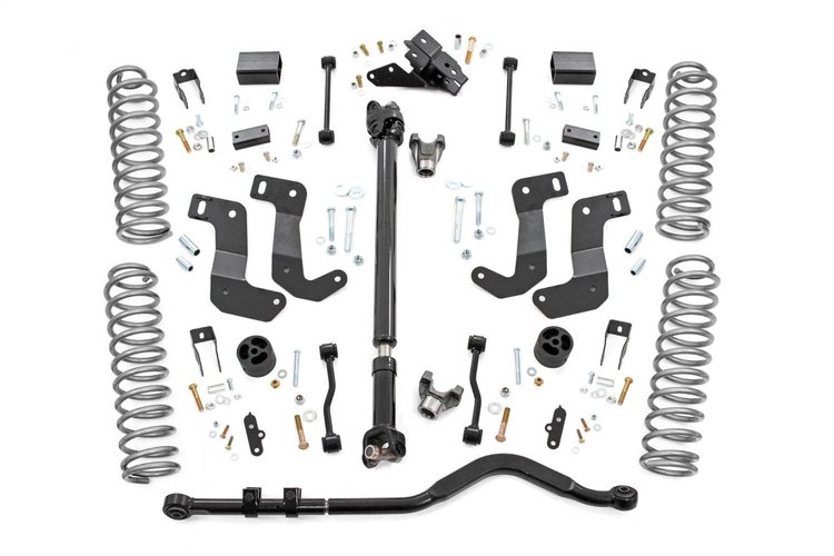 60600 Suspension Lift Kit; 3.5 in. Lift; Adjustable Track Bar; Lower/Side Control Arm Drop Brackets; Lifted Coil Springs; Lifted