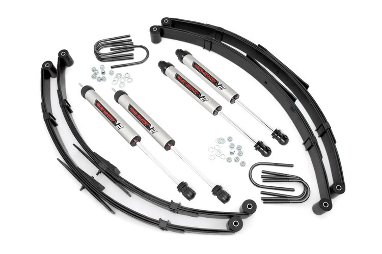 61570 2.5in Jeep Suspension Lift Kit w/V2 Shocks (87-95 Wrangler YJ)
