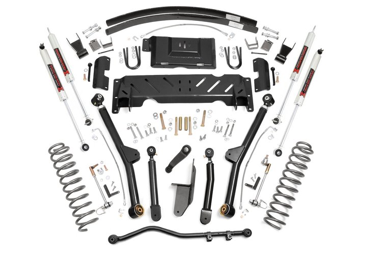 61640 4.5 in. Lift Kit, Long Arm, AAL, NP242, M1, Jeep Cherokee XJ 4WD (84-01)