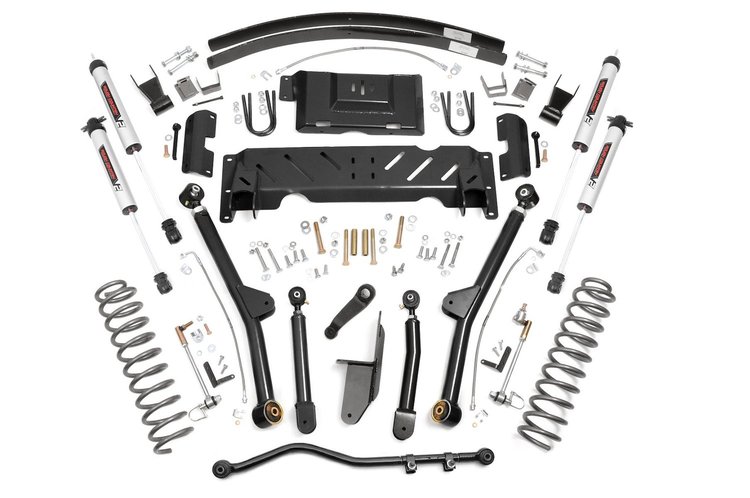 61670 4.5 in. Lift Kit, Long Arm, AAL, NP242, V2, Jeep Cherokee XJ 4WD (84-01)
