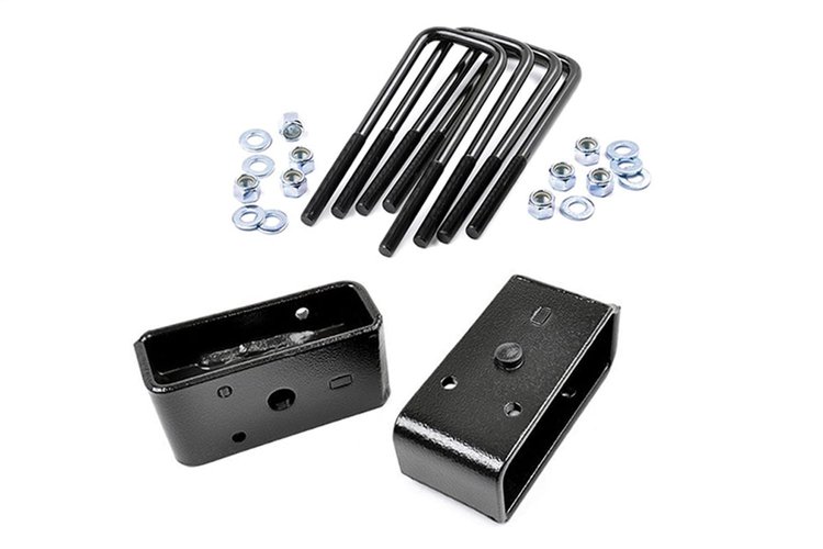 6551 U-Bolt Kit; 1.5 in. Block And U-Bolt Kit; Thread Size 5/8 inch; Inside Width 3 in.; Inside Length 12 in.; Square; E-Coated
