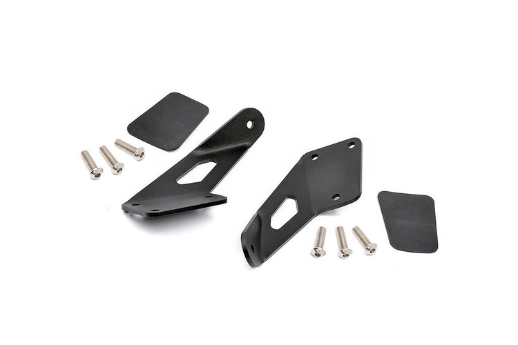 70210 20-inch Single or Dual Row LED Light Bar Hood Mounting Brackets (Jeep TJ / LJ)