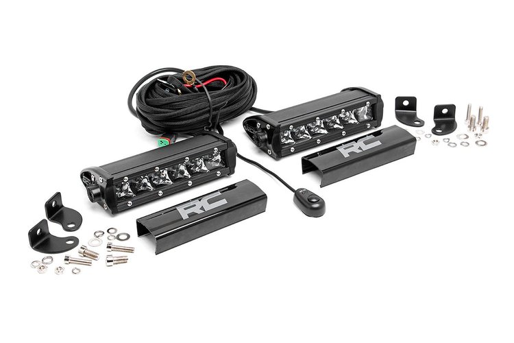 70706 6-inch Chrome Series Single Row CREE LED Light Bar (Pair)