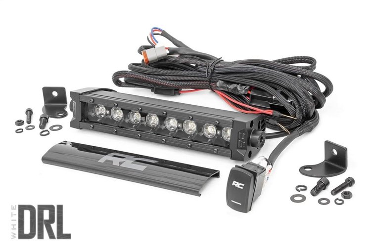 70718BLDRLA LED Light Bar; 8 in.; Black Series w/Amber DRL;