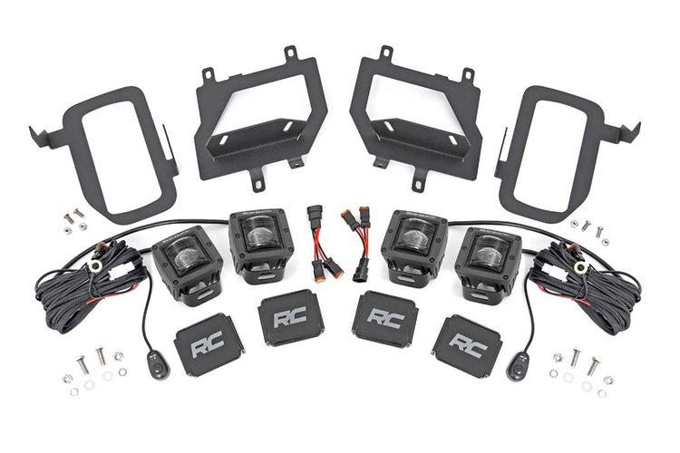 70831 Ford LED Fog Light Kit; Black Series w/ SAE LED Fog Light (15-17 F-150)