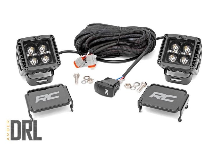 70903BLKDRLA Black Series LED Light Pair