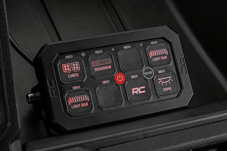 70970A 8 Gang Switch Panel, RGB Backlit Buttons, Multifunction Modes