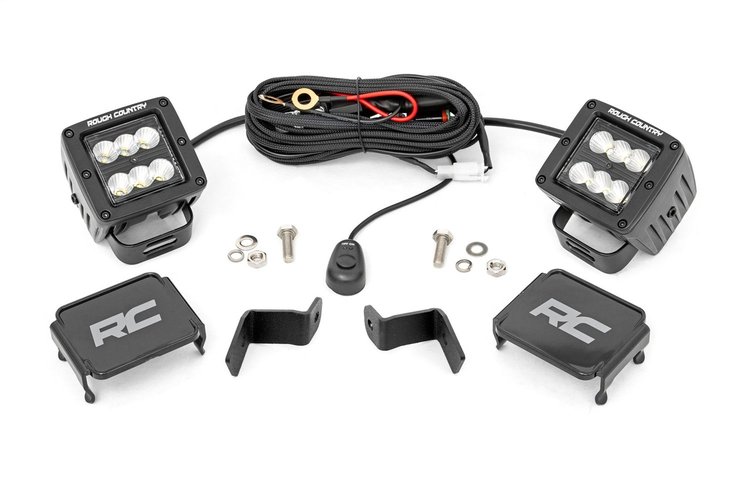 71029 Ford 2-inch LED Lower Windshield Flood Pattern Ditch Kit (15-21 F-150)