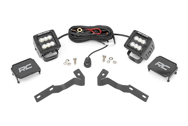 71081 LED Light; Ditch Mount; 2 in.; Black Series; Flood Beam;