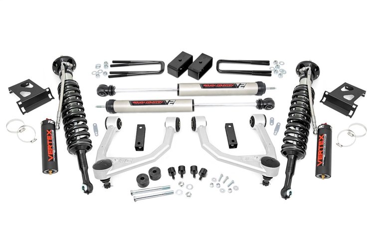 76857 3.5in Toyota Bolt-On Lift Kit w/Vertex and V2 Shocks (07-20 Tundra 4WD)