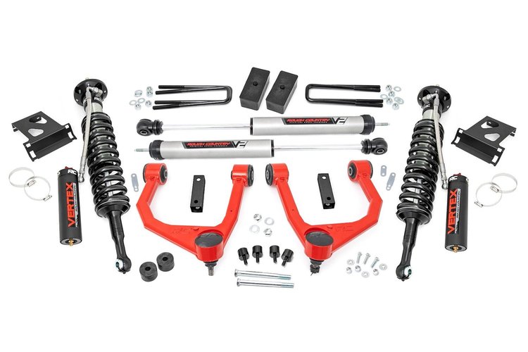 76857RED 3.5 in. Lift Kit, Vertex/V2, Toyota Tundra 4WD (2007-2021)