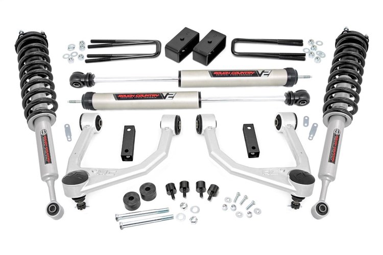 76871 3.5in Toyota Bolt-On Lift Kit w/Lifted Struts & V2 Shocks (07-20 Tundra 2WD/4WD)
