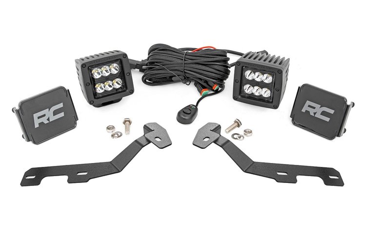 82290 LED Light Kit, Ditch Mount, 2 in. Black Pair, Spot, Ram 1500 2WD/4WD (19-25)