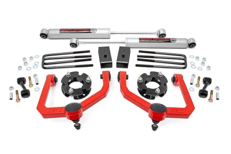 83430RED 3 in. Lift Kit, N3 Shocks, Nissan Titan 2WD/4WD