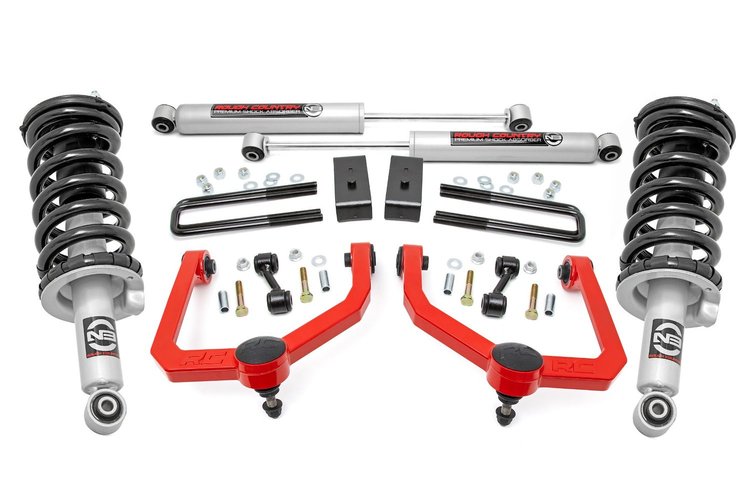83432RED 3 in. Lift Kit, N3 Struts & Shocks, Nissan Titan 2WD/4WD