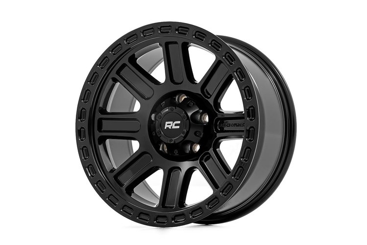 84172512 Rough Country 84 Series Wheel, Gloss Black, 17x8.5, 6x5.5, +25mm
