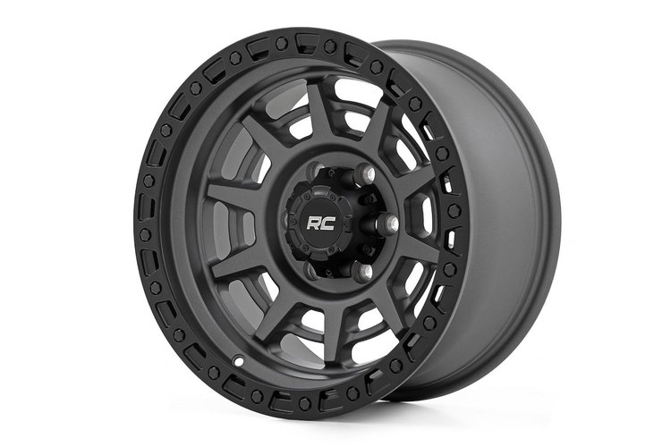 85170010A 85 Series Wheel, Simulated Beadlock, Gunmetal Gray/Black, 17x9, 8x6.5, +0mm