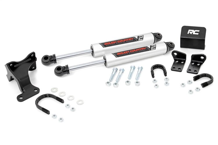 8734970 V2 Steering Stabilizer, Dual, 2-8 in. Lift, Jeep Wrangler JK (07-18)