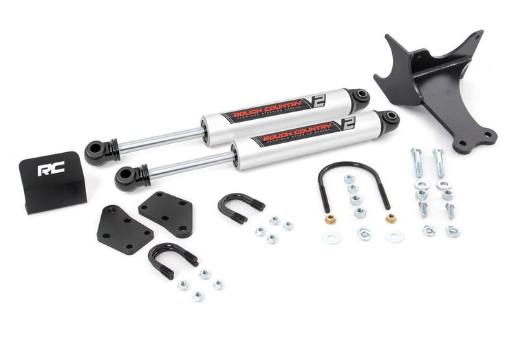 8749170 V2 Steering Stabilizer, Dual, 2-8 in. Lift, Ford Super Duty (05-22)
